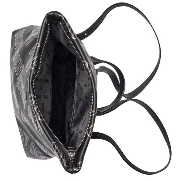 DKNY Tilly Fold Over Black Backpack Handbag - Picture 4 of 7